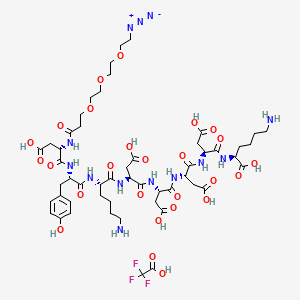 Chemical structure of Azido-PEG3-DYKDDDDK