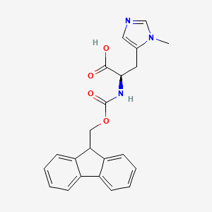 Chemical structure of Fmoc-D-His(3-Me)-OH