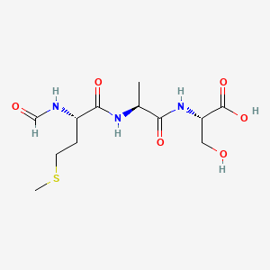 Chemical structure of For-Met-Ala-Ser-OH