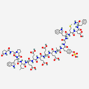 Chemical structure of Gastrin I (human) (sulfated)