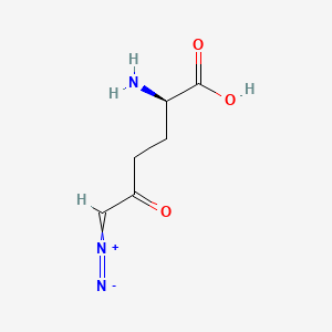 Chemical structure of H-6-Diazo-5-oxo-D-Nle-OH