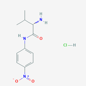 Chemical structure of H-Val-pNA · HCl