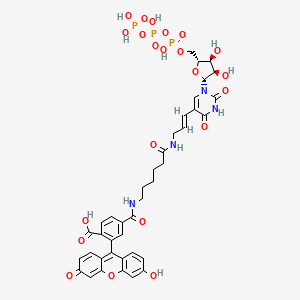 Chemical structure of Fluorescein-12-UTP, 10mM Sodium Solution