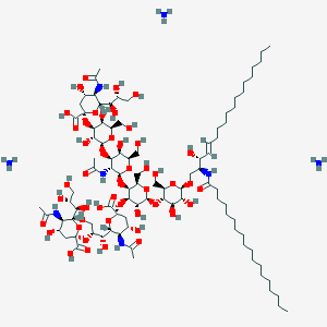 Chemical structure of C18:0 GT1b (d18:1/18:0)