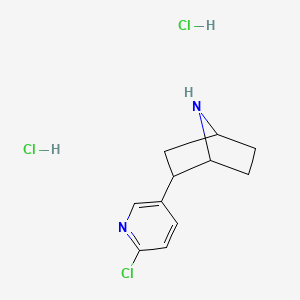 Chemical structure of (+)-Epibatidine dihydrochloride