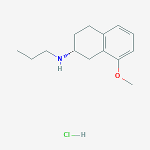 Chemical structure of (R)-8-Methoxy-N-propyl-2-aminotetraline hydrochloride