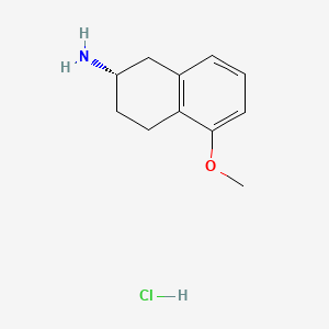 Chemical structure of (S)-2-amino-5-methoxytetralin hydrochloride