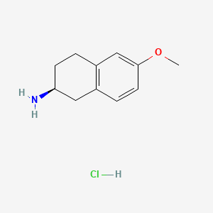 Chemical structure of (S)-6-methoxy-2-aminotetralin hydrochloride