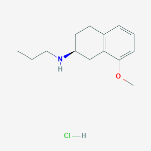 Chemical structure of (S)-8-Methoxy-N-propyl-2-aminotetraline hydrochloride