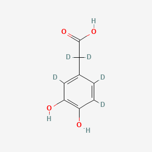 Chemical structure of 3,4-Dihydroxyphenylacetic Acid-d5