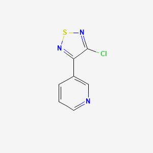 Chemical structure of 3-Chloro-4-(pyridin-3-yl)-1,2,5-thiadiazole
