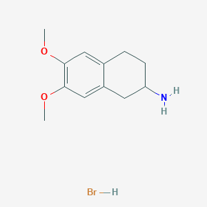 Chemical structure of 6,7-Dimethoxy-2-aminotetraline hydrobromide