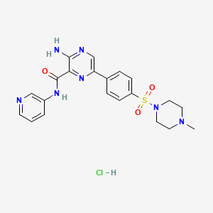 Chemical structure of AZD 2858 hydrochloride