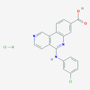 Chemical structure of CX 4945 hydrochloride