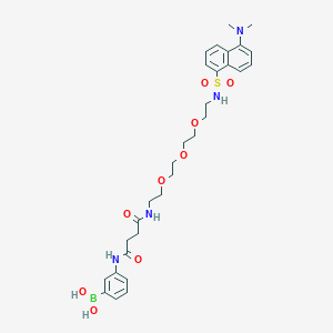 Chemical structure of Dansyl-PEG-phenylboronic acid