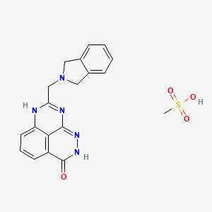 Chemical structure of E7449 mesylate