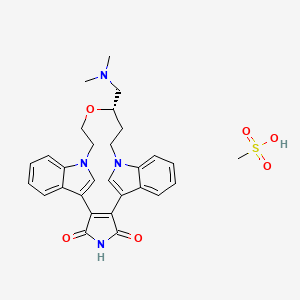 Chemical structure of Ruboxistaurin mesylate