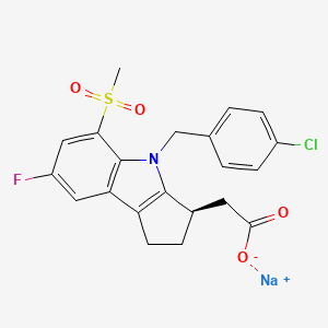 Chemical structure of MK 0524 sodium salt