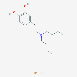 Chemical structure of N,N-dibutyldopamine hydrobromide