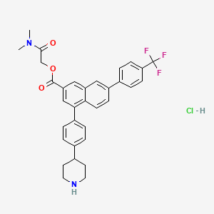 Chemical structure of P2Y14 Antagonist Prodrug 7j hydrochloride