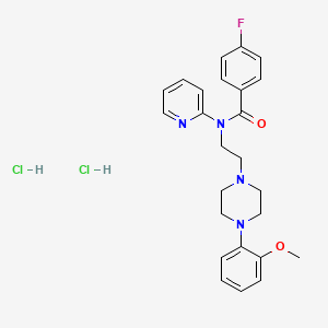 Chemical structure of p-MPPF dihydrochloride