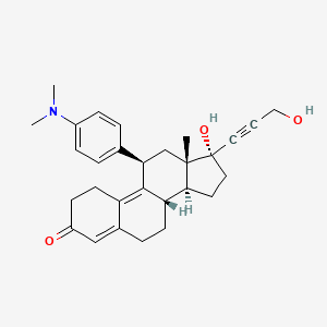 Chemical structure of RU 42698 - Mifepristone, Hydroxy-