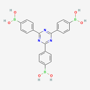 Chemical structure of ((1,3,5-Triazine-2,4,6-triyl)tris(benzene-4,1-diyl))triboronic acid