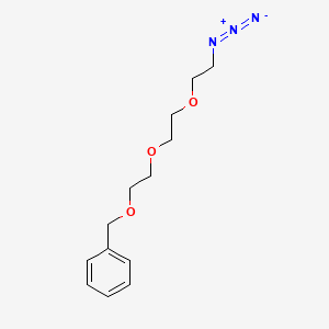Chemical structure of ((2-(2-(2-Azidoethoxy)ethoxy)ethoxy)methyl)benzene