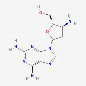 Chemical structure of 2,3'-Diamino-2',3'-dideoxyadenosine