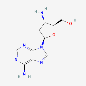 Chemical structure of 2',3'-Dideoxy-3'-aminoadenosine