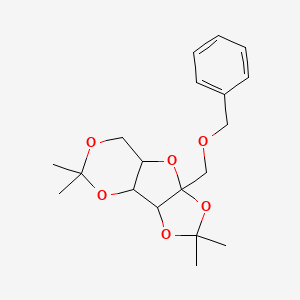 Chemical structure of ((3AS,3bR,7aS,8aS)-1-benzyl-2,2,5,5-tetramethylhexahydro-8aH-1lambda3-[1,3]dioxolo[4',5':4,5]furo[3,2-d][1,3]dioxin-8a-yl)methanol