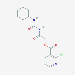 Chemical structure of ((3aS,4S,6S,6aS)-6-(4-Chloro-7H-pyrrolo[2,3-d]pyrimidin-7-yl)-2,2,3a-trimethyltetrahydrofuro[3,4-d][1,3]dioxol-4-yl)methanol