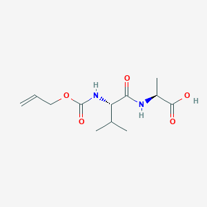 Chemical structure of N-Alloc-L-valyl-L-alanine