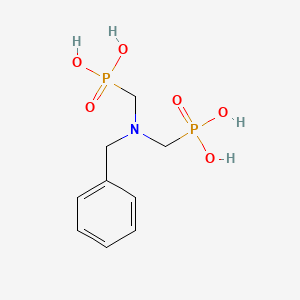 Chemical structure of [Benzyl(phosphonomethyl)amino]methylphosphonic acid