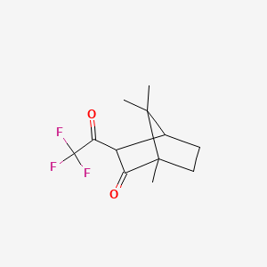 Chemical structure of (+)-3-(Trifluoroacetyl)camphor