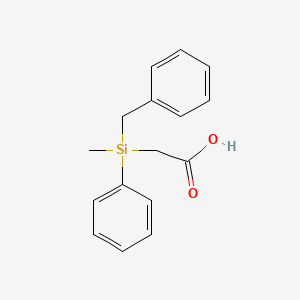 Chemical structure of (+)-Benzylmethylphenylsilylacetic Acid [for e.e. Determination by NMR]