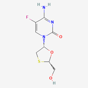 Chemical structure of (+)-FTC