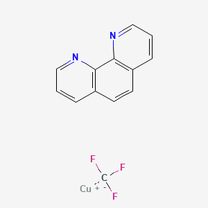 Chemical structure of (1,10-Phenanthroline)(trifluoromethyl)copper(I)
