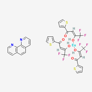 Chemical structure of (1,10-Phenanthroline)tris[4,4,4-trifluoro-1-(2-thienyl)-1,3-butanedionato]europium(III)