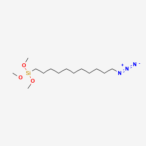 Chemical structure of (11-Azidoundecyl)trimethoxysilane