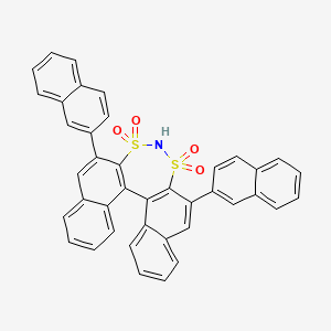 Chemical structure of (11bR)-2,6-di-2-naphthalenyl-3,3,5,5-tetraoxide-dinaphtho[2,1-d:1',2'-f][1,3,2]dithiazepine