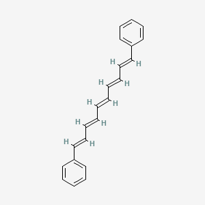 Chemical structure of (1E,3E,5E,7E,9E)-1,10-Diphenyldeca-1,3,5,7,9-pentaene