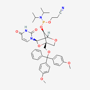 Chemical structure of DMTr-LNA-U-3-CED-Phosphora