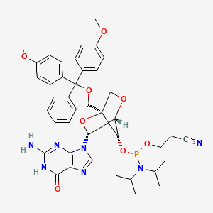Chemical structure of DMT-LNA-G phosphoramidite