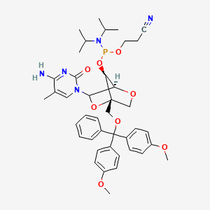 Chemical structure of DMT-LNA-5mA phosphoramidite