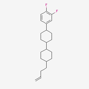 Chemical structure of (1S,1'R,4R,4'R)-4-(But-3-en-1-yl)-4'-(3,4-difluorophenyl)-1,1'-bi(cyclohexane)
