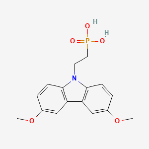 Chemical structure of (2-(3,6-Dimethoxy-9H-carbazol-9-yl)ethyl)phosphonic acid