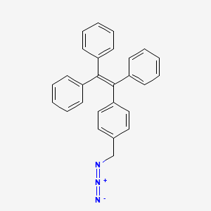 Chemical structure of (2-(4-(Azidomethyl)phenyl)ethene-1,1,2-triyl)tribenzene