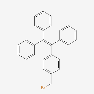 Chemical structure of (2-(4-(Bromomethyl)phenyl)ethene-1,1,2-triyl)tribenzene