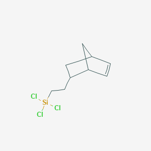 Chemical structure of Norbornenylethyltrichlorosilane
